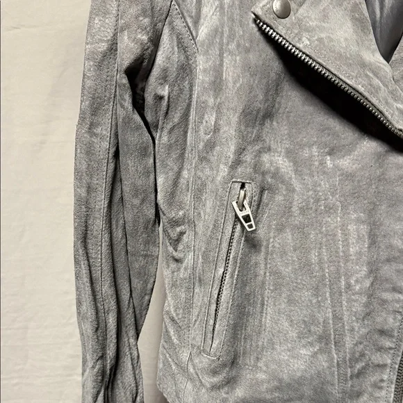 Blank NYC Ash Gray Leather Jacket - Picture 5 of 7